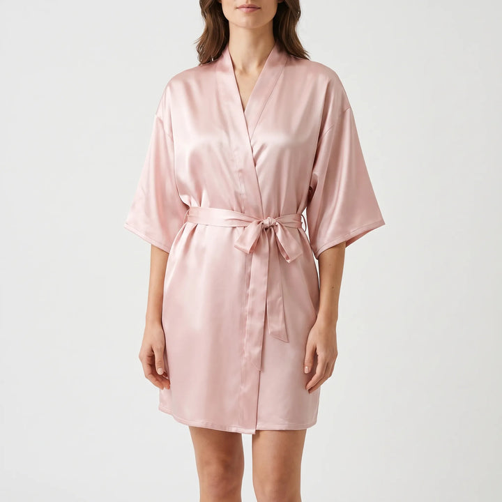 V-Neck Wrap Dressing Gown - Lucy