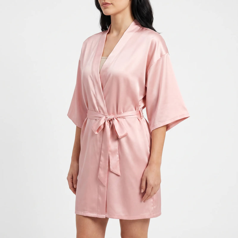 V-Neck Wrap Dressing Gown - Lucy