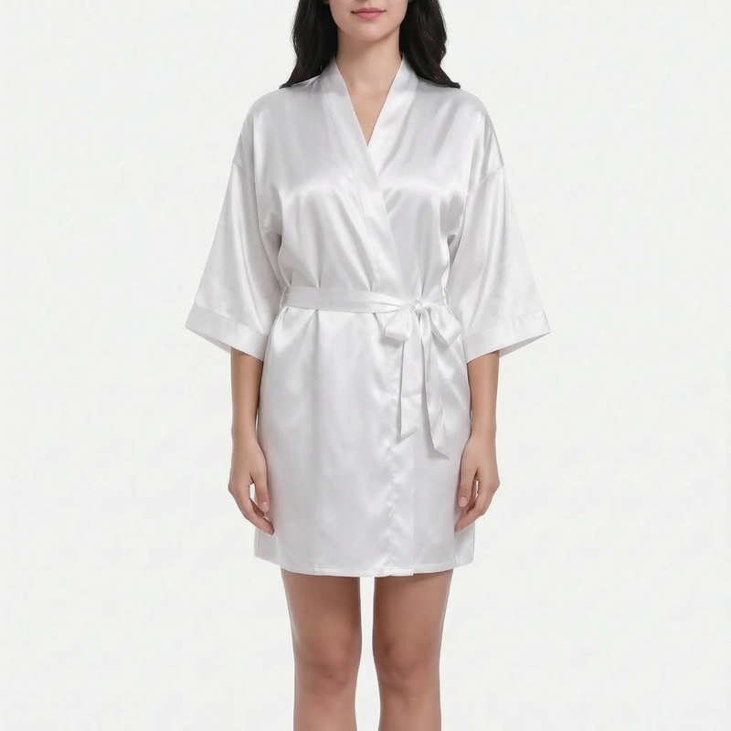 V-Neck Wrap Dressing Gown - Lucy