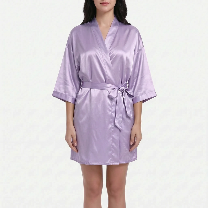 V-Neck Wrap Dressing Gown - Lucy