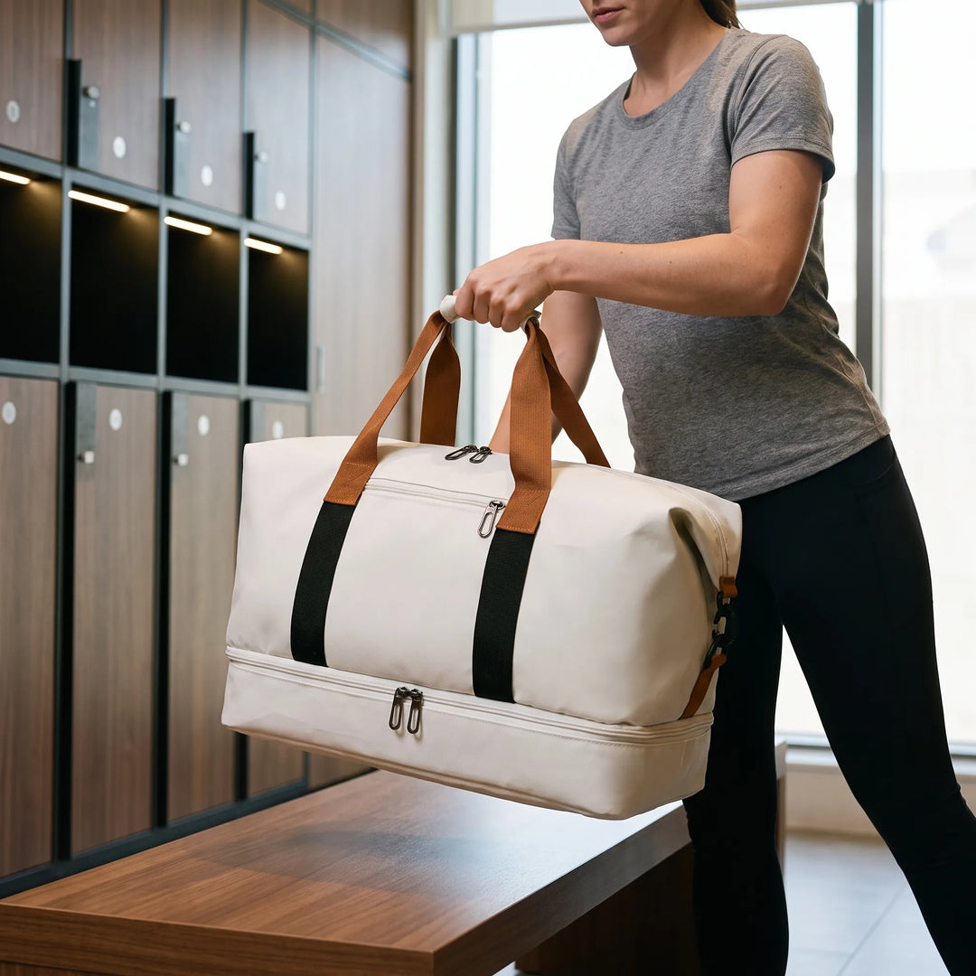 Versatile Compartmentalised Gym Duffel Bag - Velekto