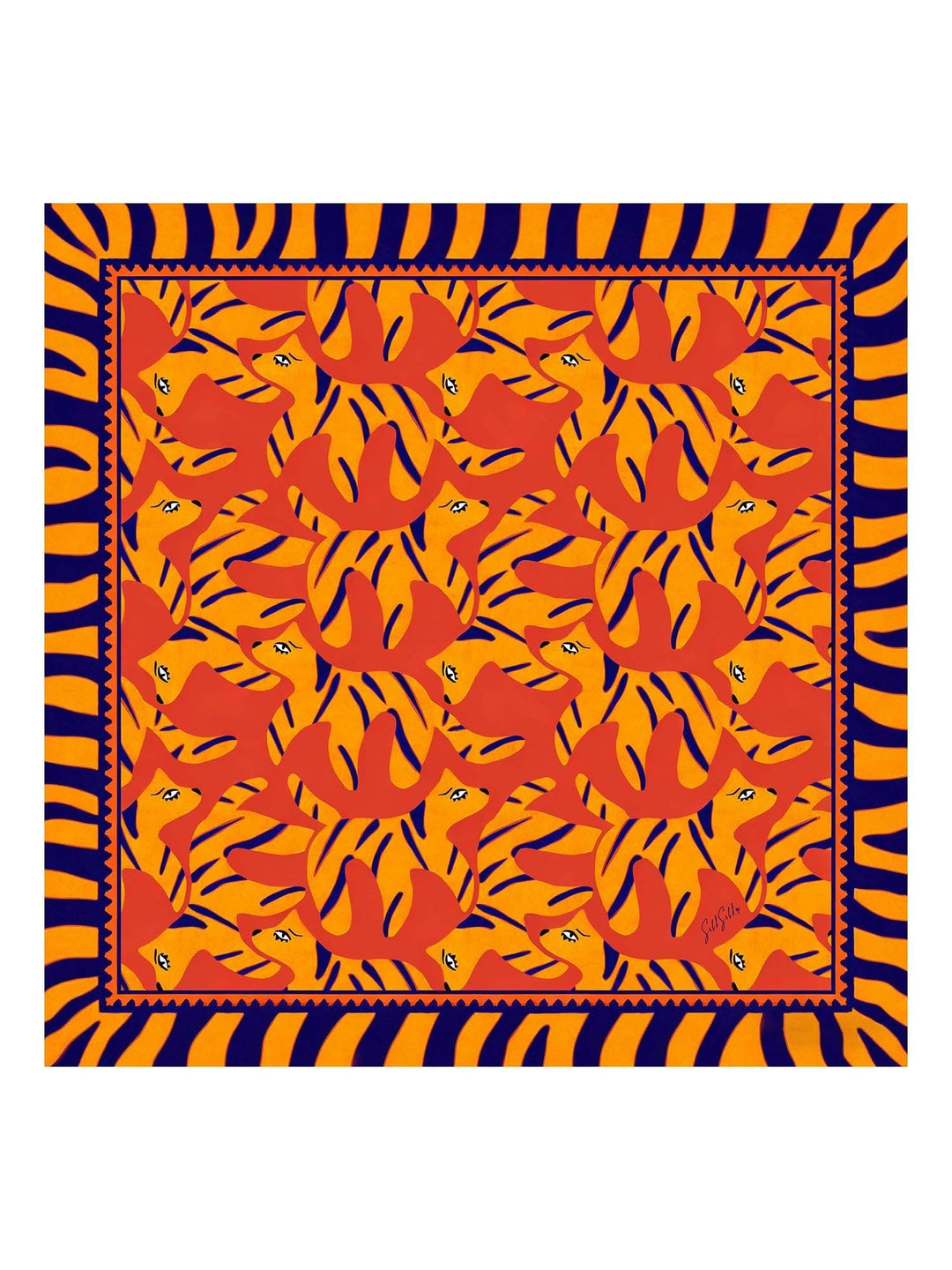 Vibrant Square Printed Scarf - Caninora