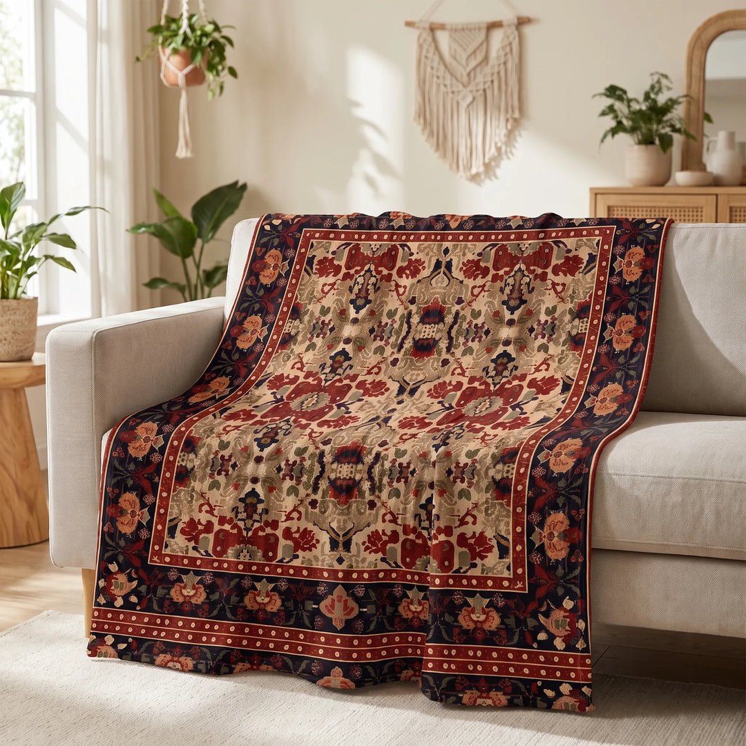 Vintage Patterned Soft Sofa Throw - Vintura