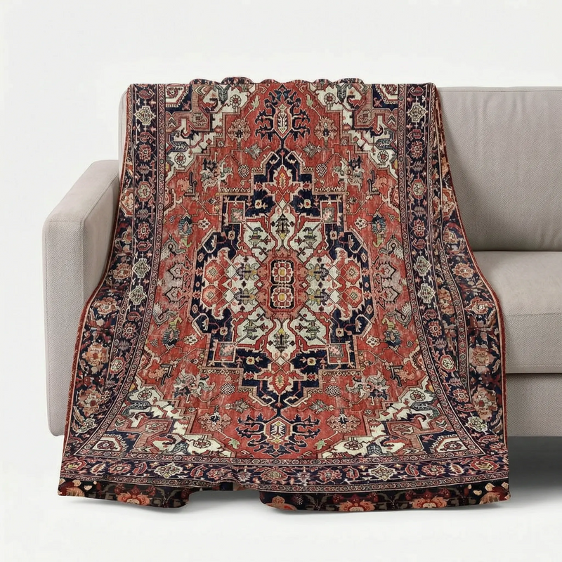 Vintage Patterned Soft Sofa Throw - Vintura