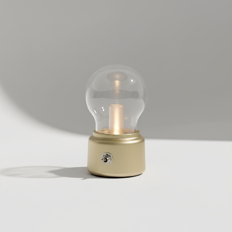 Vintage Tischlampe Aus Glas - AmbiBulb