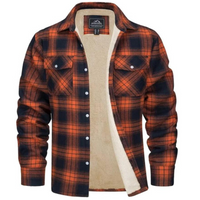 Fleece-lined men's check jacket – Arvid autumn edition