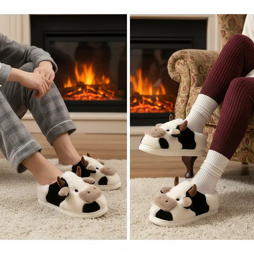 Soft plush slippers - CuddleCow