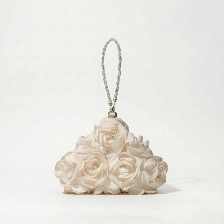 White Evening Clutch Bag - Bloomix
