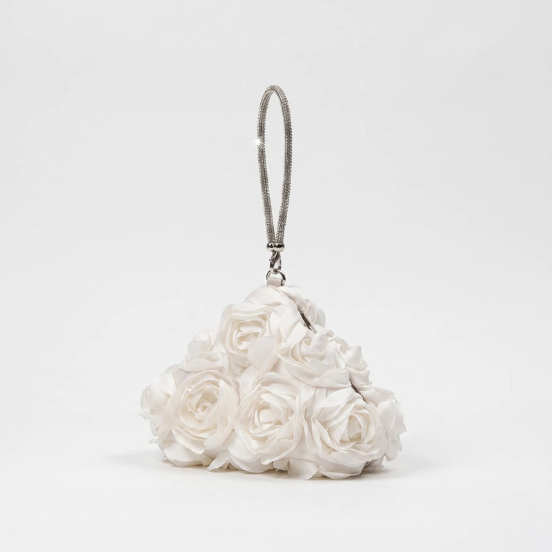 White Evening Clutch Bag - Bloomix