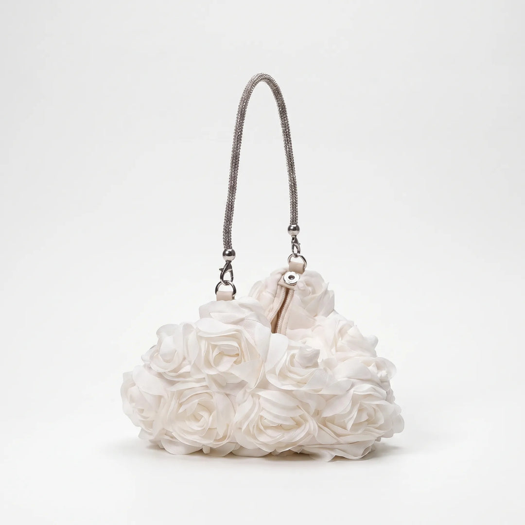 White Evening Clutch Bag - Bloomix
