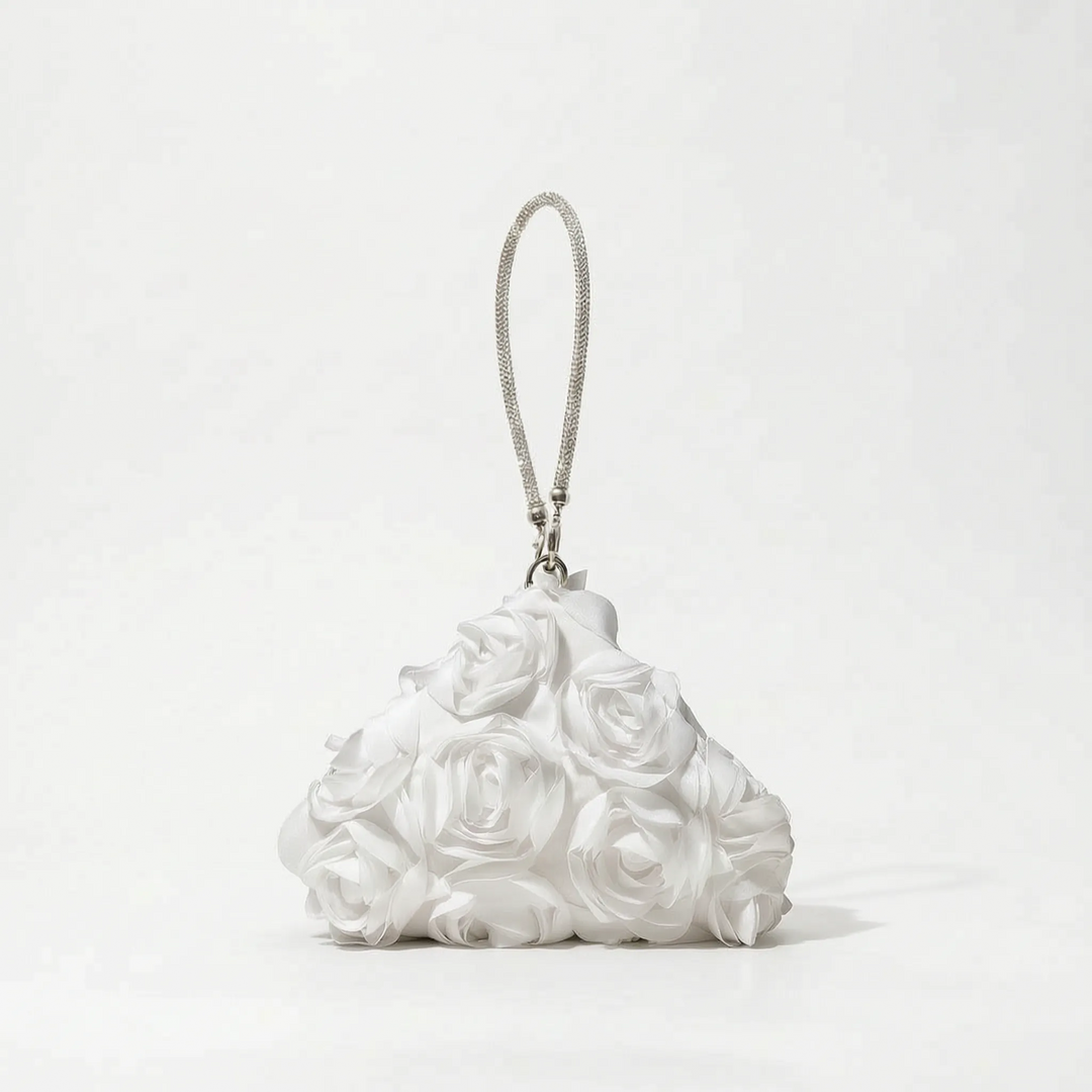 White Evening Clutch Bag - Bloomix
