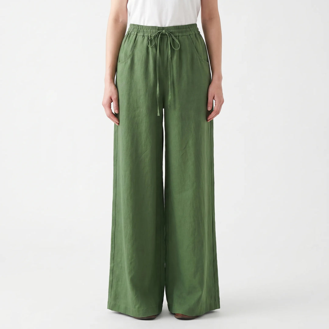 Wide-Leg Casual Trousers -  Sadie