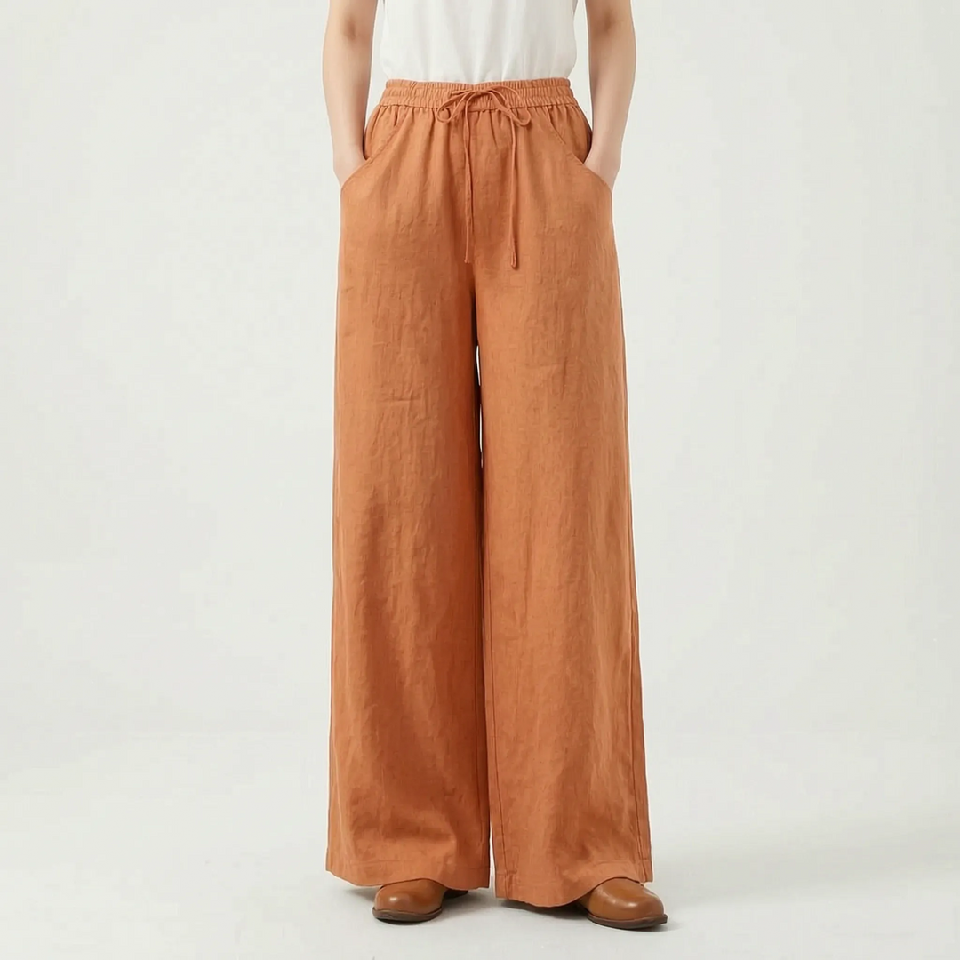 Wide-Leg Casual Trousers -  Sadie