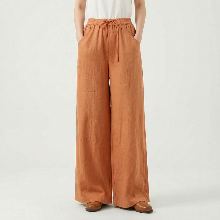 Wide-Leg Casual Trousers -  Sadie