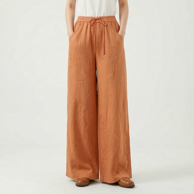 Wide-Leg Casual Trousers -  Sadie