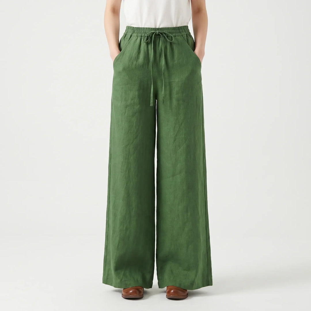 Wide-Leg Casual Trousers -  Sadie