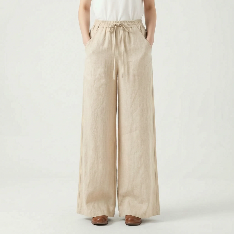 Wide-Leg Casual Trousers -  Sadie