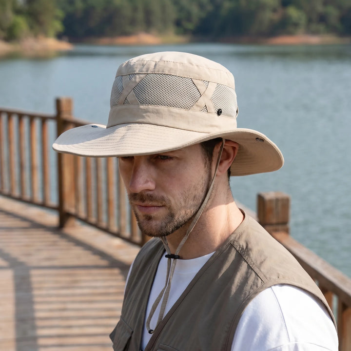 Wide Brim Bucket Hat - Zephyn