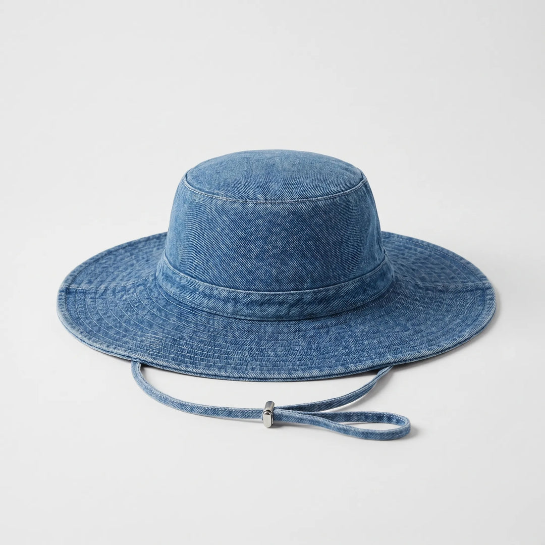 Wide Brim Denim Hat - Peaknox