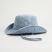 Wide Brim Denim Hat - Peaknox