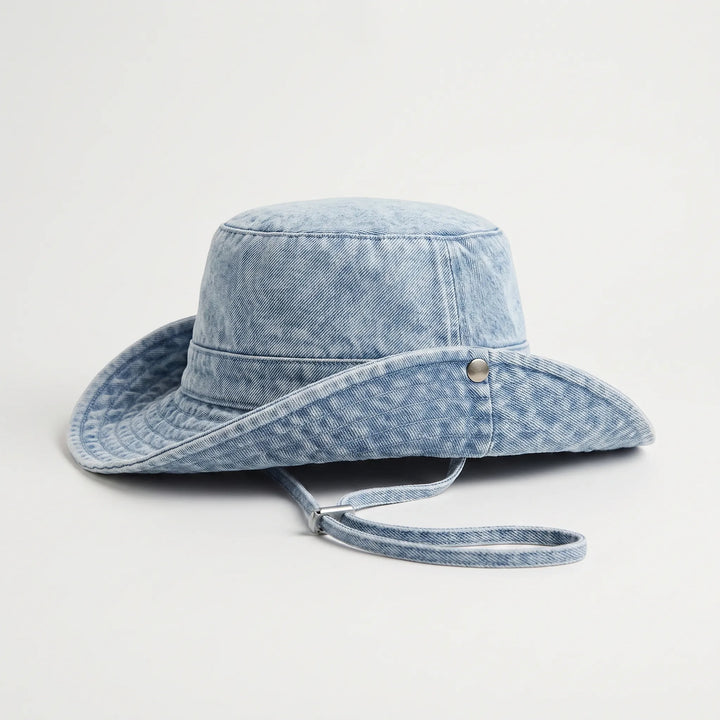 Wide Brim Denim Hat - Peaknox