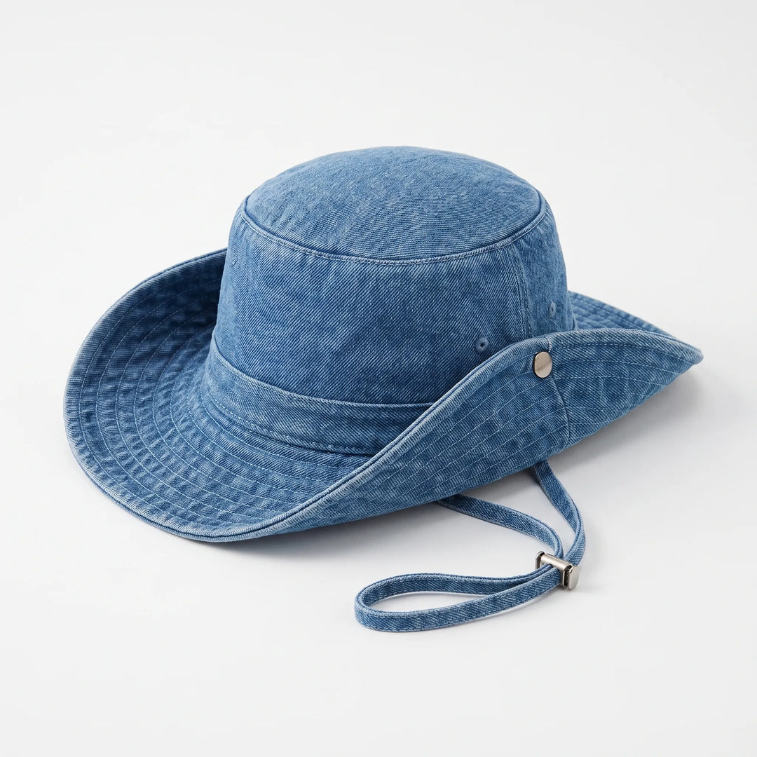 Wide Brim Denim Hat - Peaknox