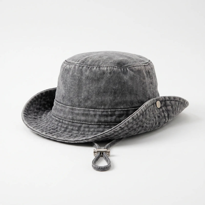 Wide Brim Denim Hat - Peaknox