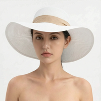 Wide Brim Woven Sun Hat - Coastlyn