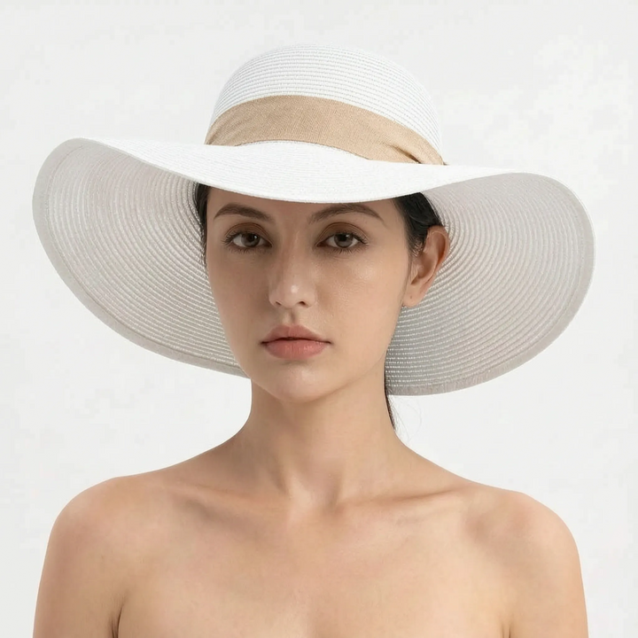 Wide Brim Woven Sun Hat - Coastlyn