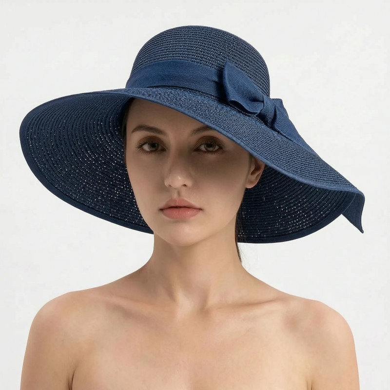 Wide Brim Woven Sun Hat - Coastlyn
