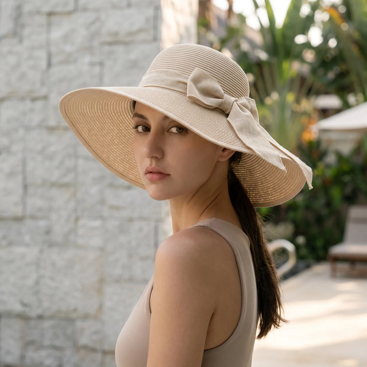 Wide Brim Woven Sun Hat - Coastlyn