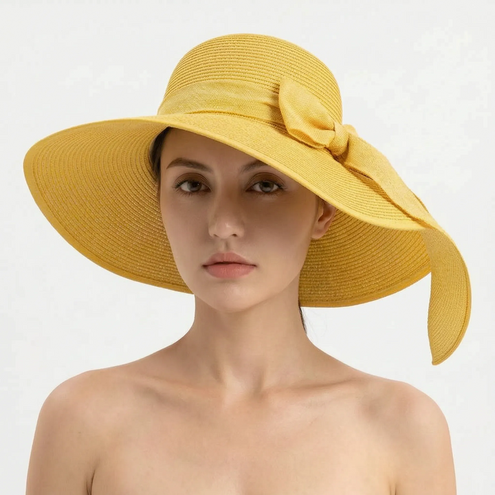 Wide Brim Woven Sun Hat - Coastlyn