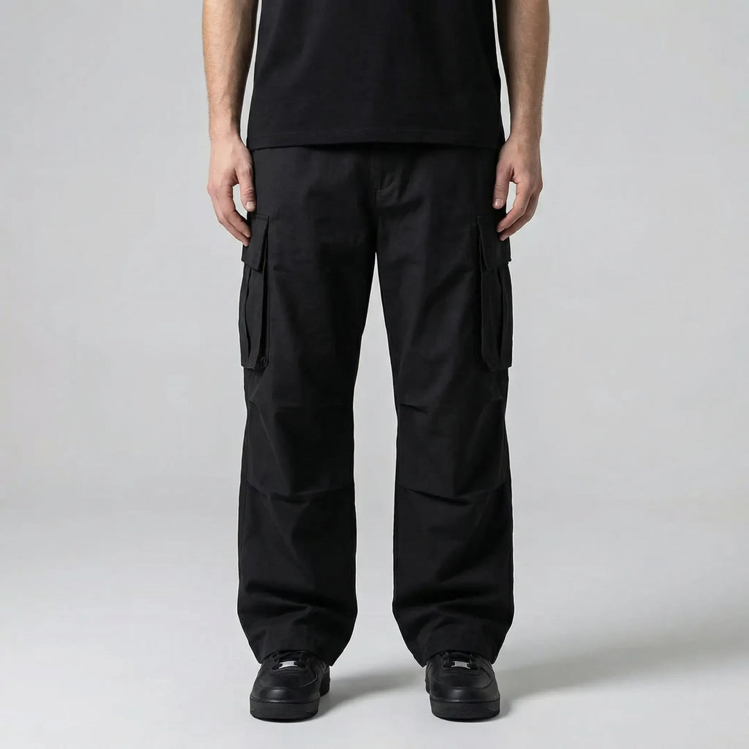 Wide Leg Cargo Trousers For Men - Clifton