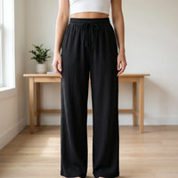 Wide Leg Casual Trousers - Peggy