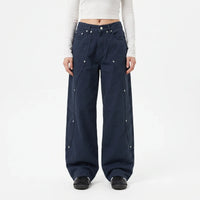 Wide Leg Jeans Mit Nieten -  Victoria