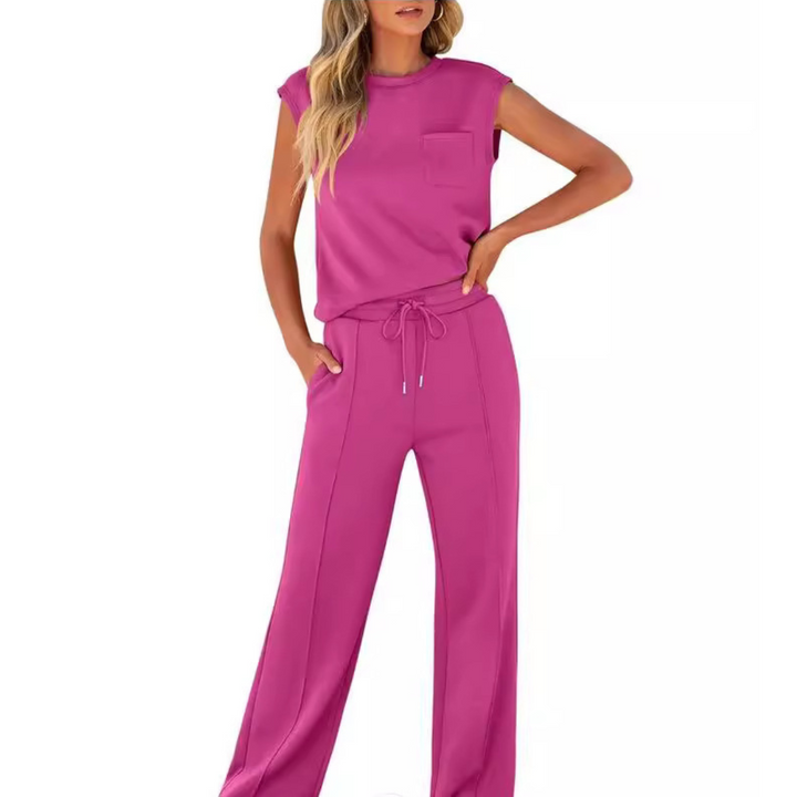 Wide Leg Loungewear Set - Sheri