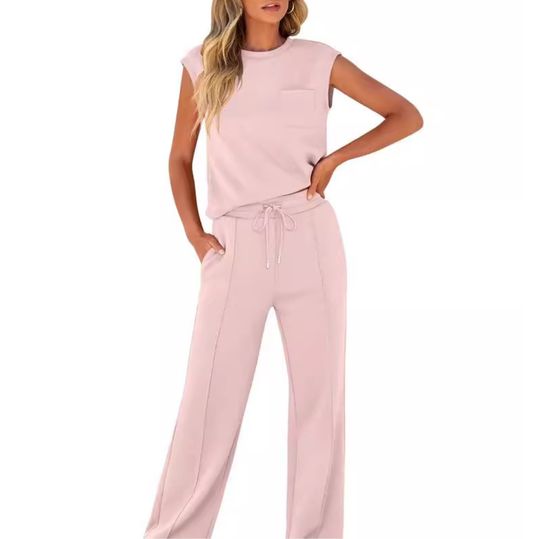 Wide Leg Loungewear Set - Sheri