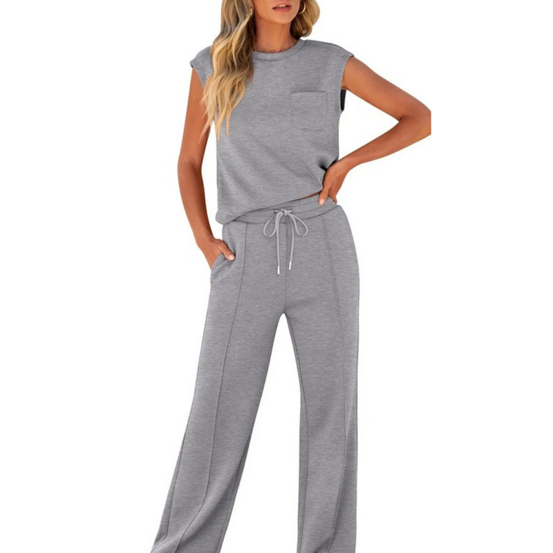 Wide Leg Loungewear Set - Sheri
