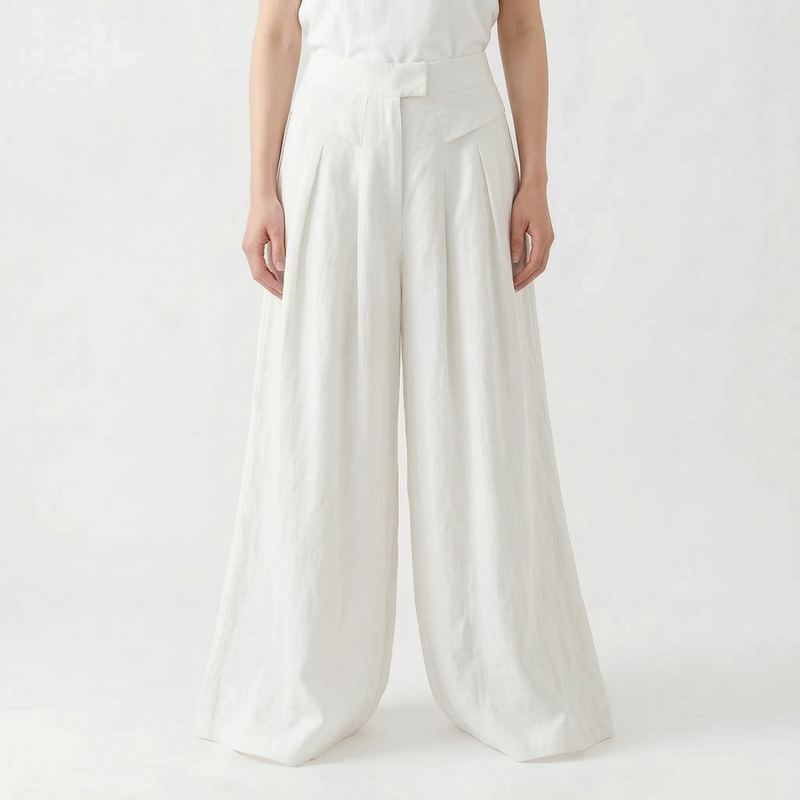 Wide Leg Summer Trousers -  Freda
