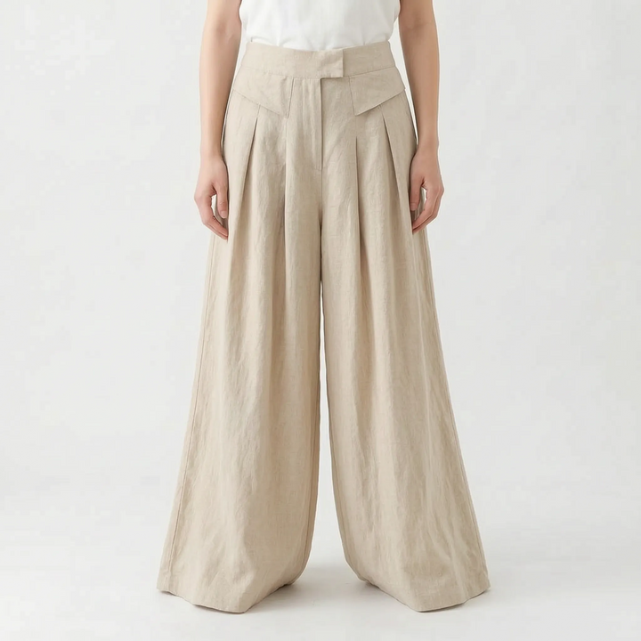 Wide Leg Summer Trousers -  Freda