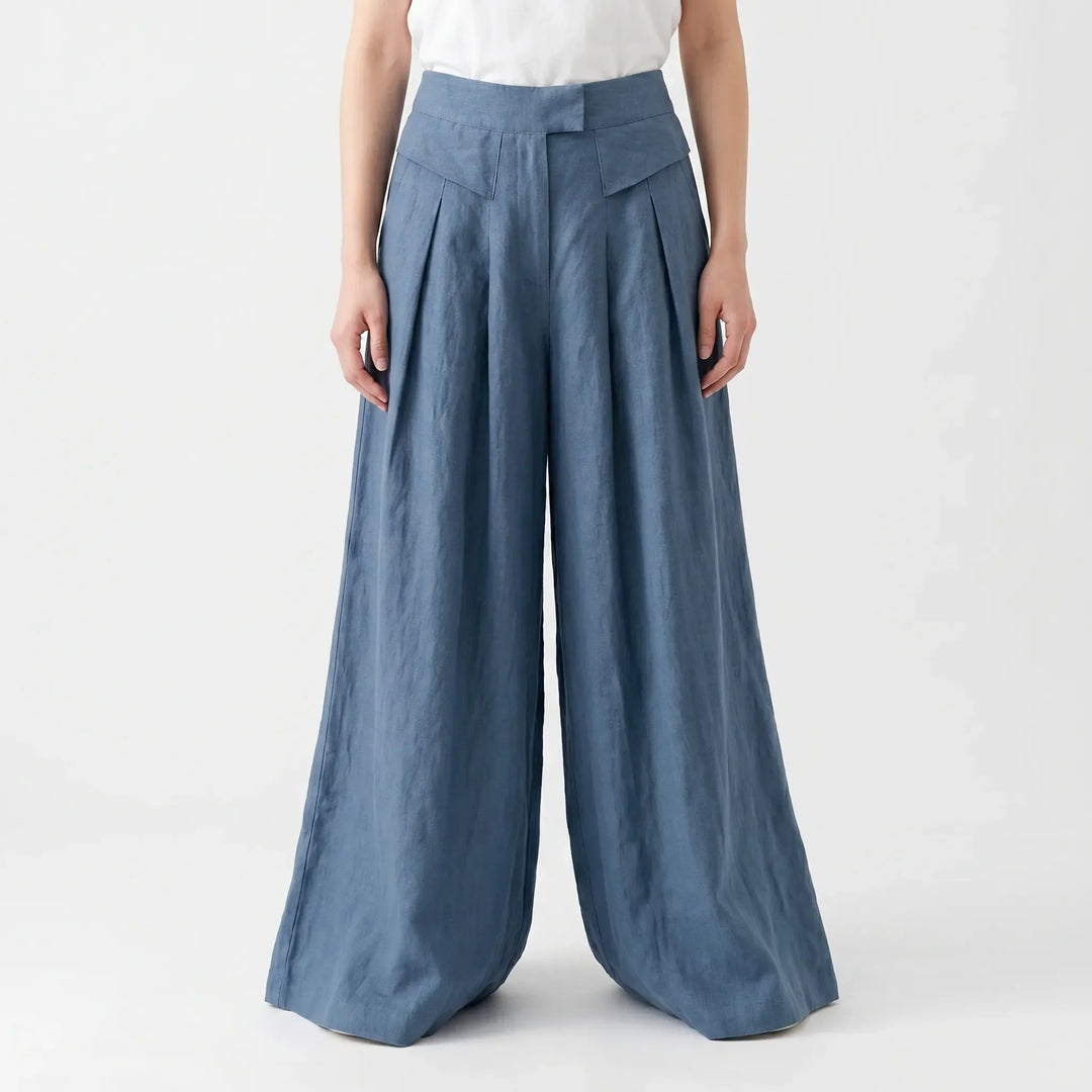 Wide Leg Summer Trousers -  Freda
