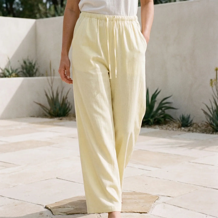 Wide Leg Summer Trousers -  Hazel