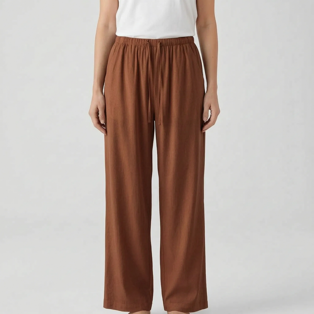 Wide Leg Summer Trousers -  Hazel