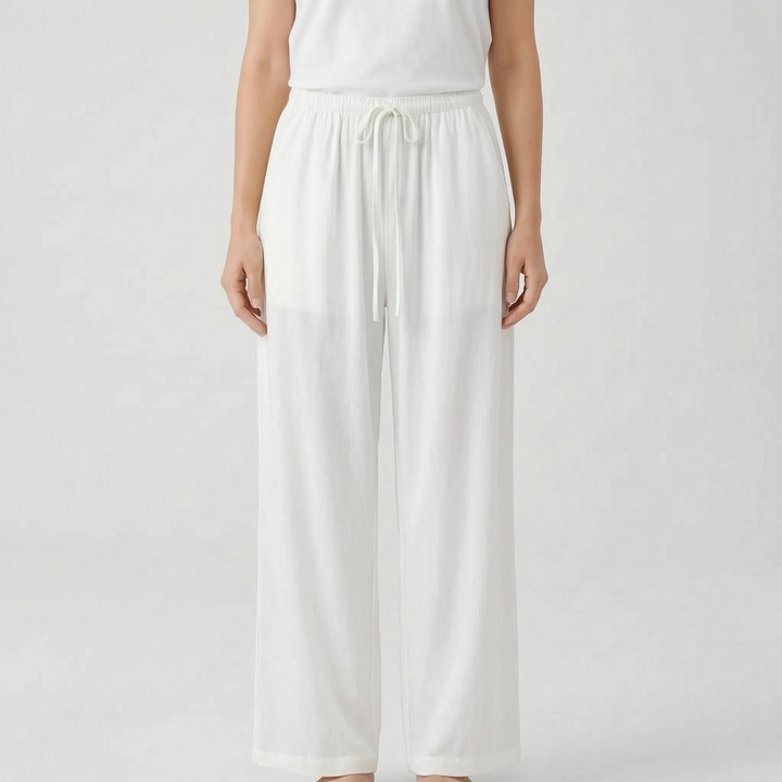 Wide Leg Summer Trousers -  Hazel