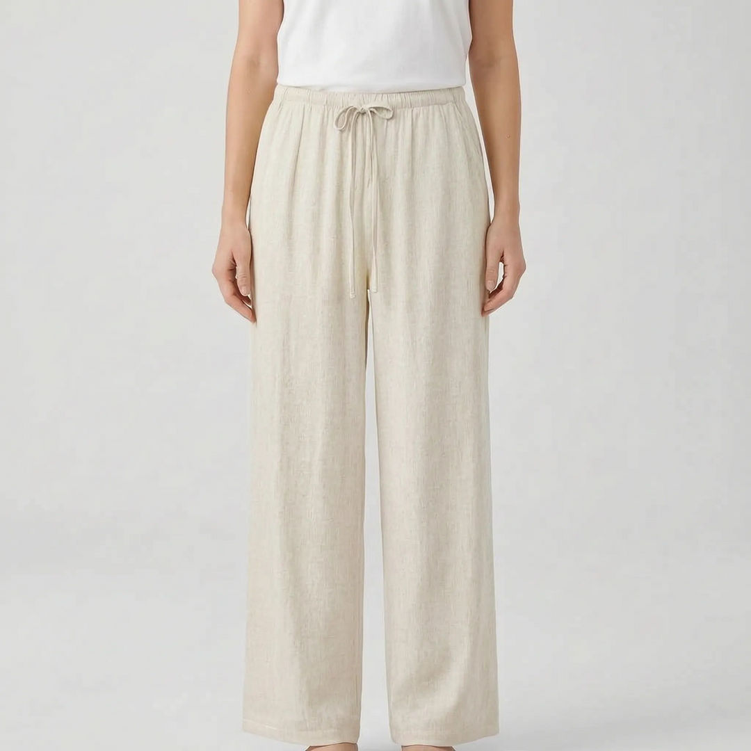 Wide Leg Summer Trousers -  Hazel