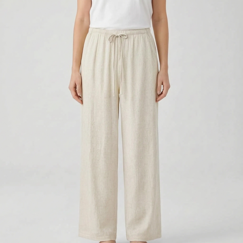 Wide Leg Summer Trousers -  Hazel