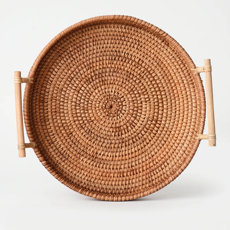 Woven Circular Serving Tray - Weavon