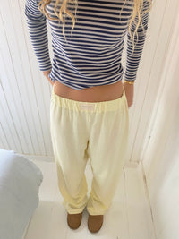 Ladies' lounge trousers with a stripe pattern – Elvira