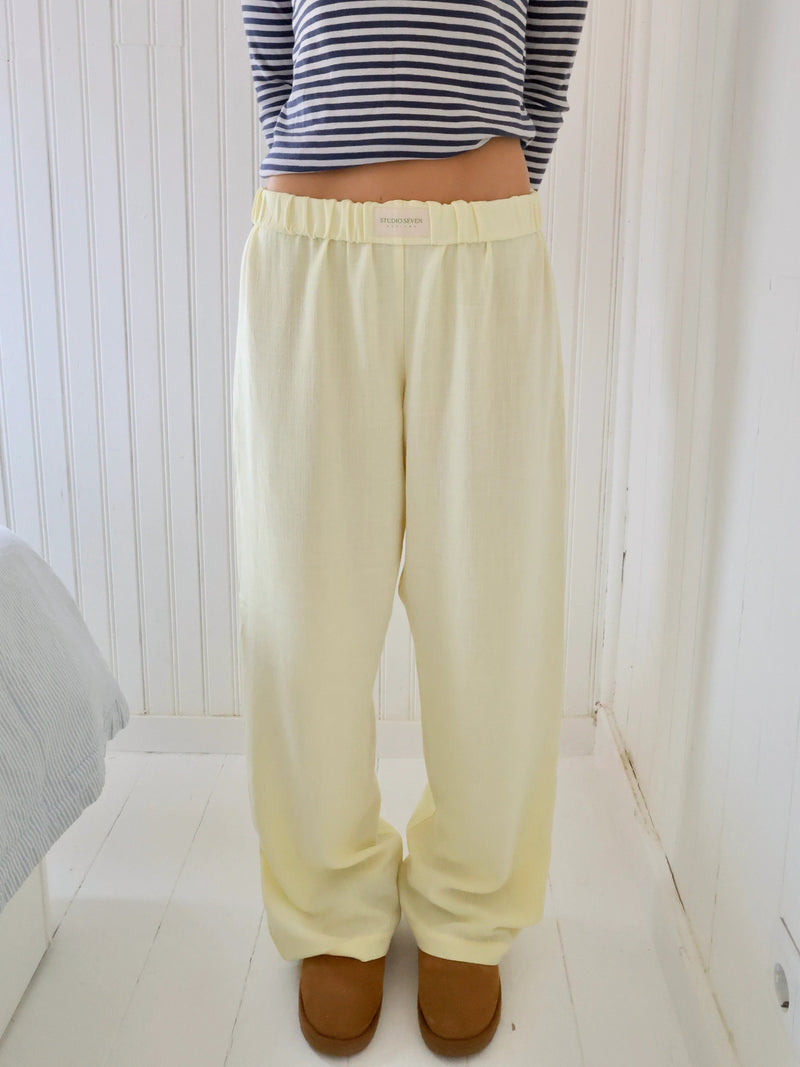 Ladies' lounge trousers with a stripe pattern – Elvira