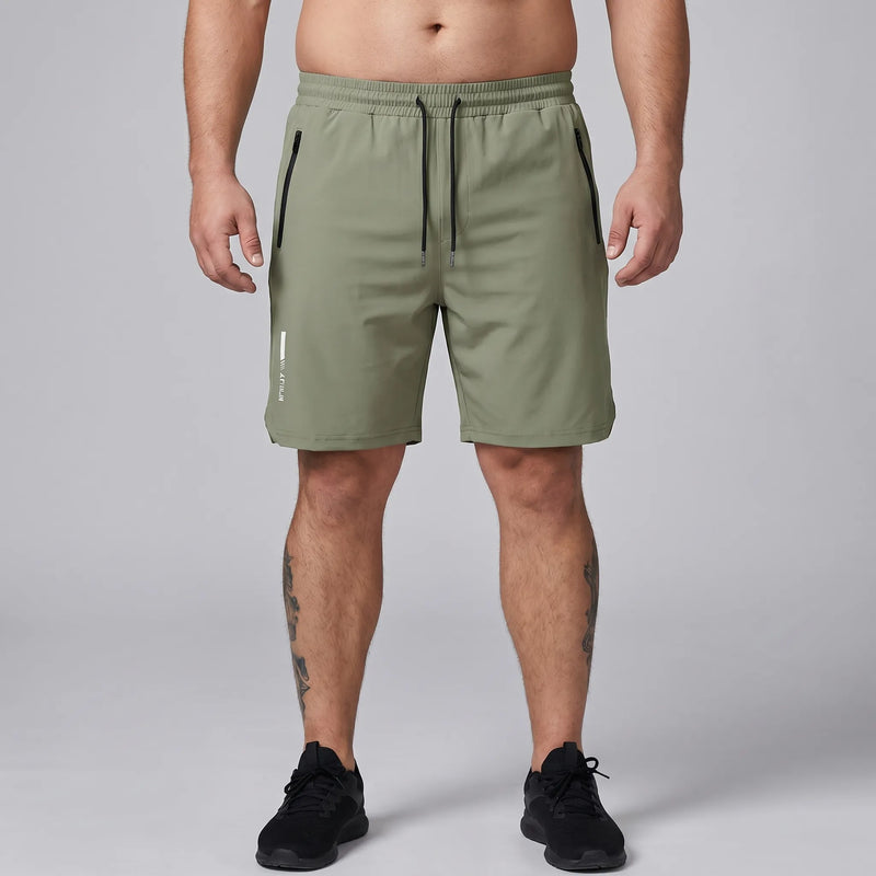 Zipper Pocket Gym Shorts For Men - Evan